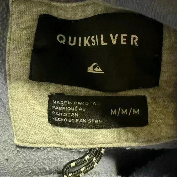 Quick silver blueish gray thick hoodie size M - Picture 8 of 8
